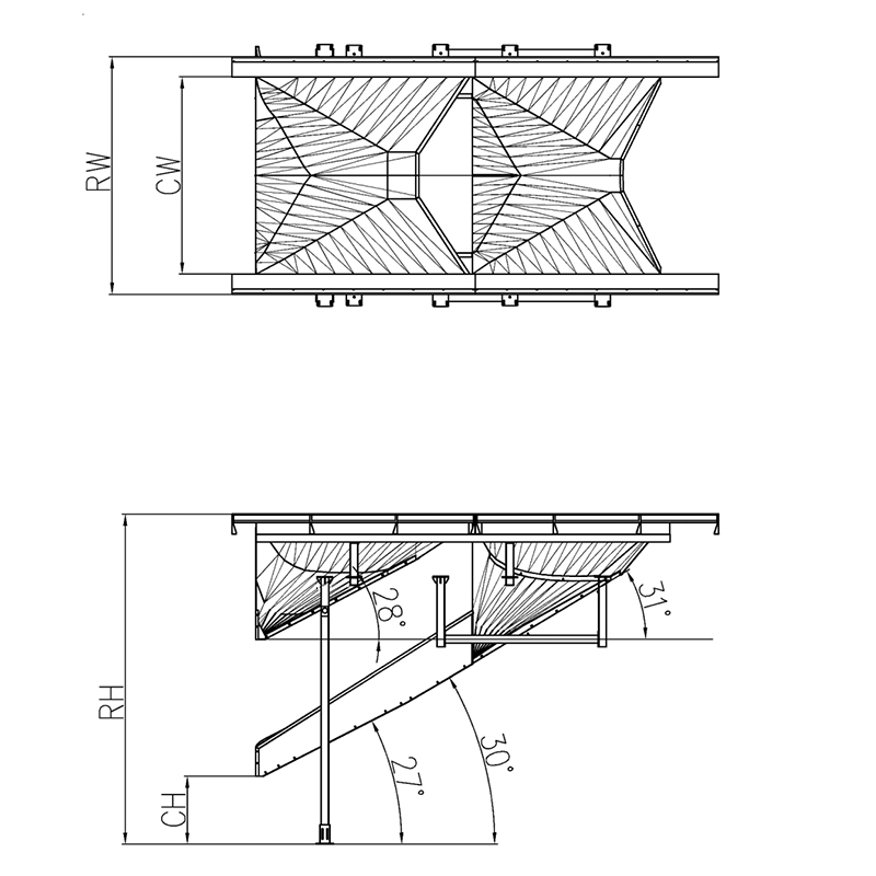 Single-sided Diamond Sorting Chute