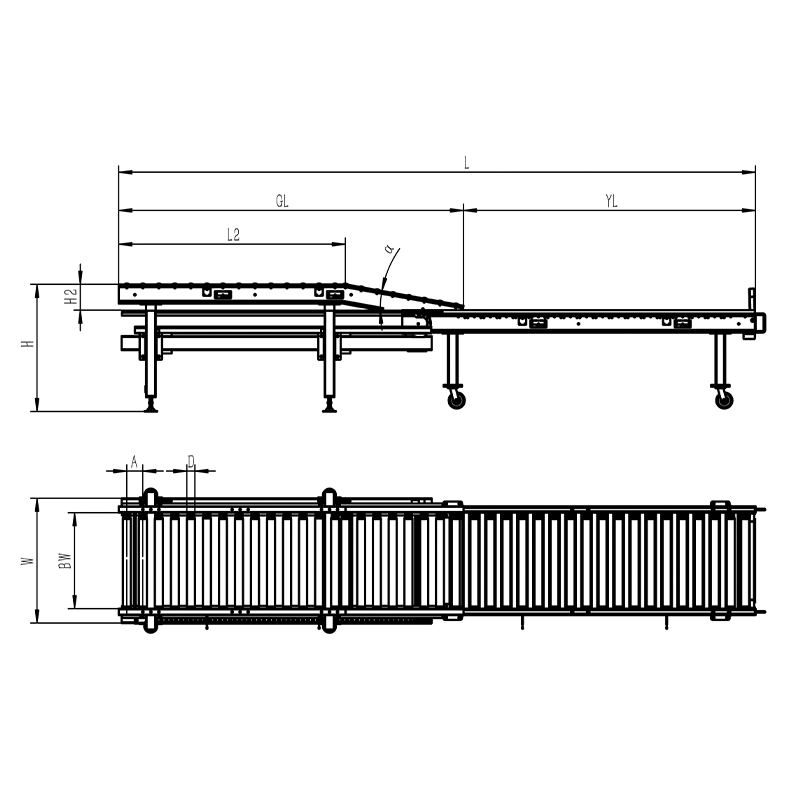 Drawer Roller Conveyor