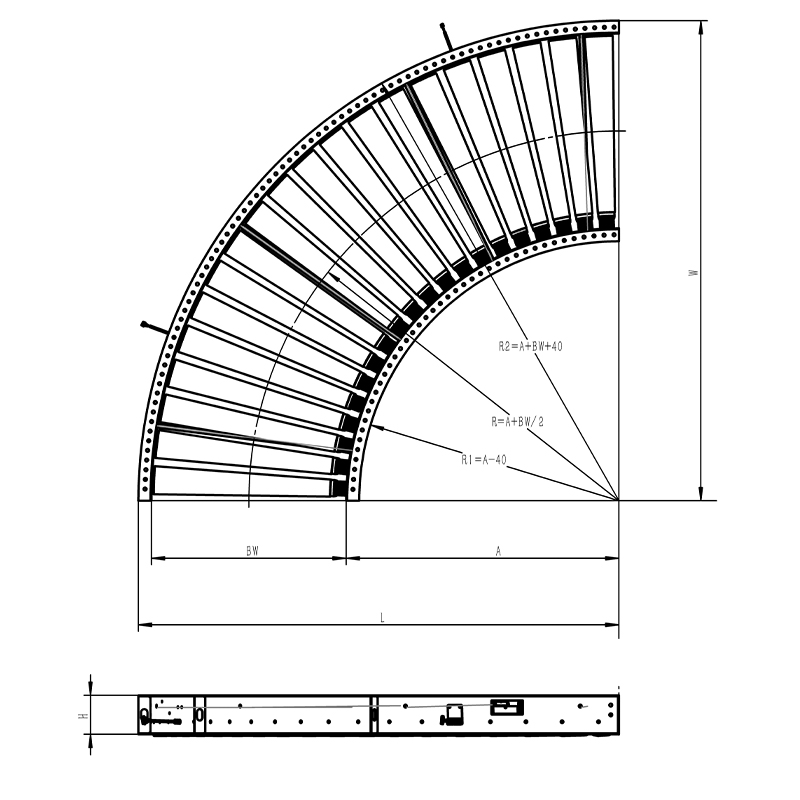 Curve Roller Conveyor