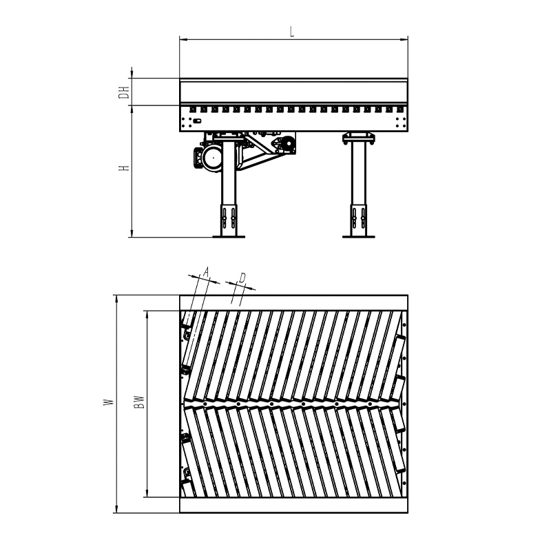 Motor Centerde Roller Conveyor